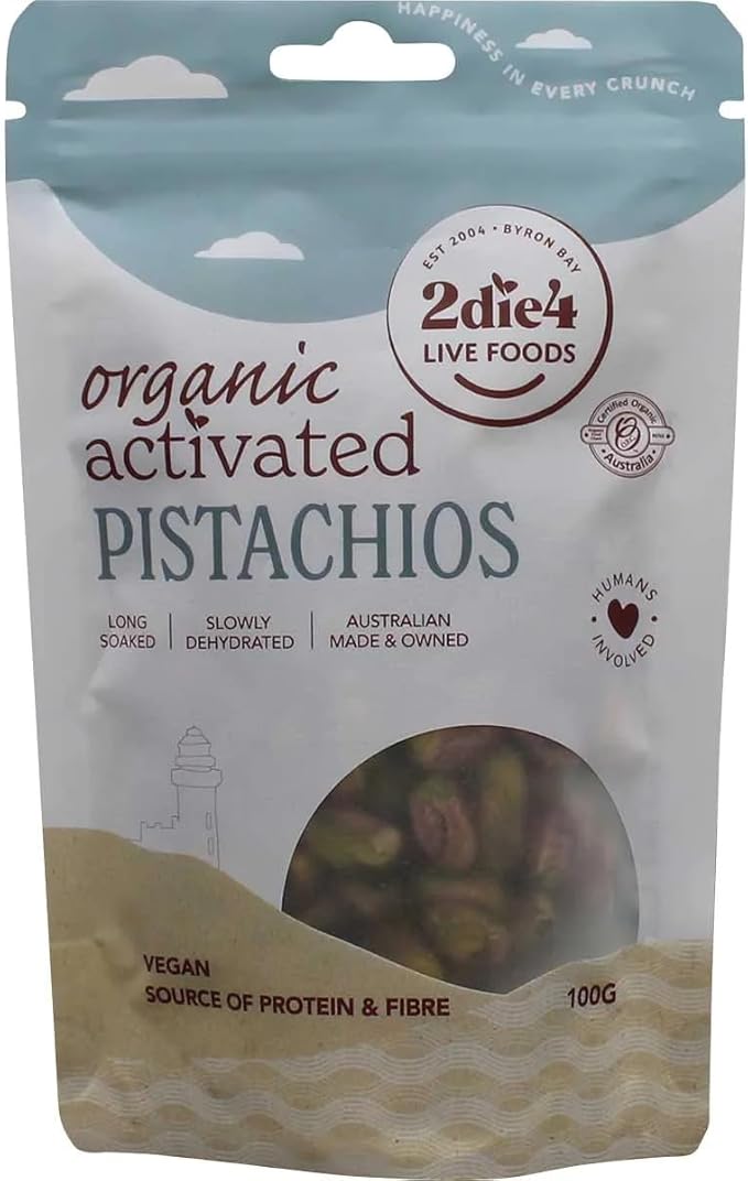 2Die4 Live Foods Activated Organic Pistachios - 100g