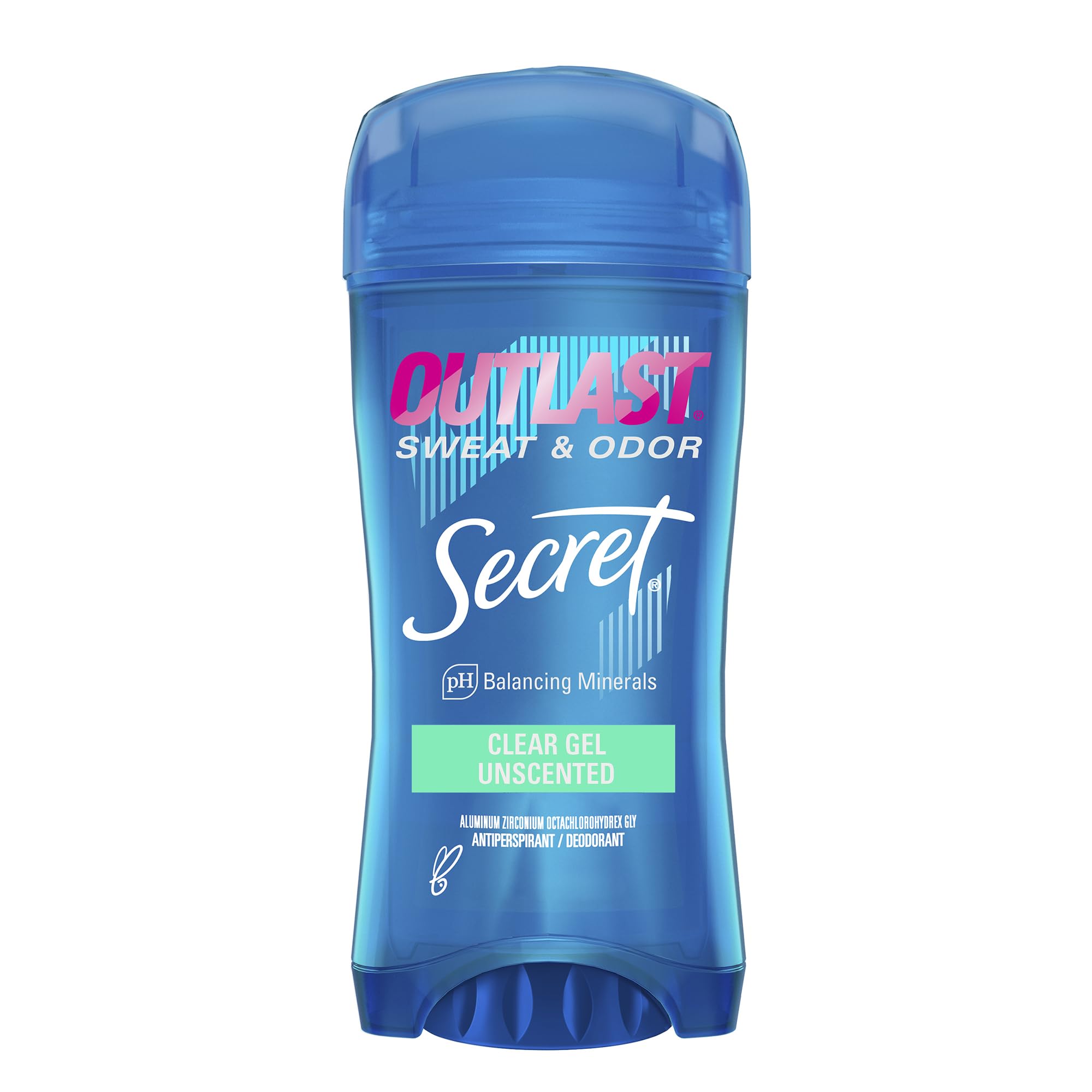 Secret Outlast Unscented Antiperspirant Deodorant Clear Gel 2.6 oz