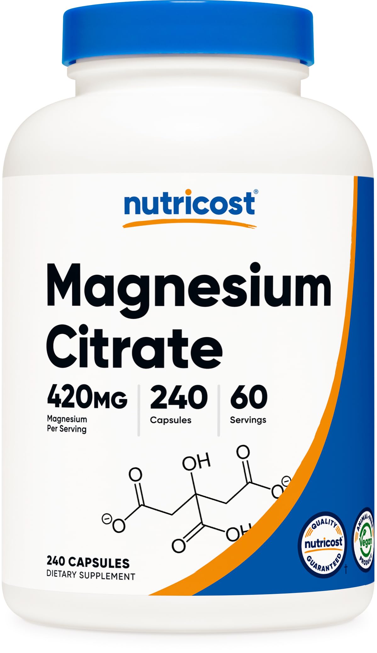 Nutricost, Magnesium Citrate, 240 Capsules (105 MG per Capsule)