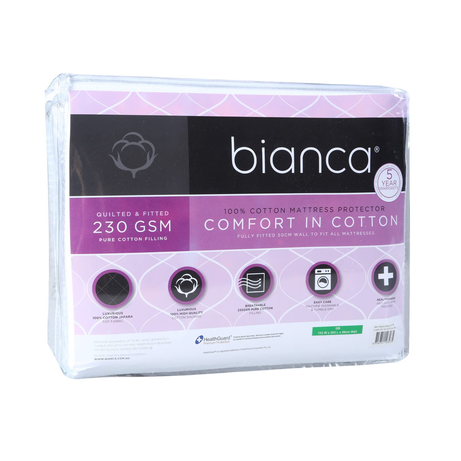 Bianca Comfort in Cotton Long Single Bed Mattress Protector