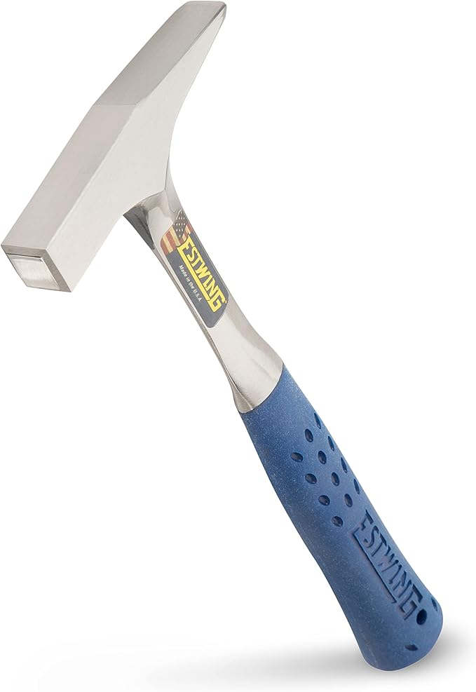 Estwing Tinner's Hammer - 12 oz Sheet Metal Hammer with Forged Steel Construction & Shock Reduction Grip - T3-12