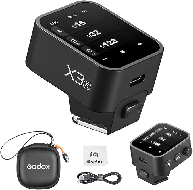 Godox X3S X3 S X3-S TTL Wireless Flash Trigger Compatible with Sony Cameras, OLED Touchscreen Flash Transmitter, Built-in Lithium Battery Support