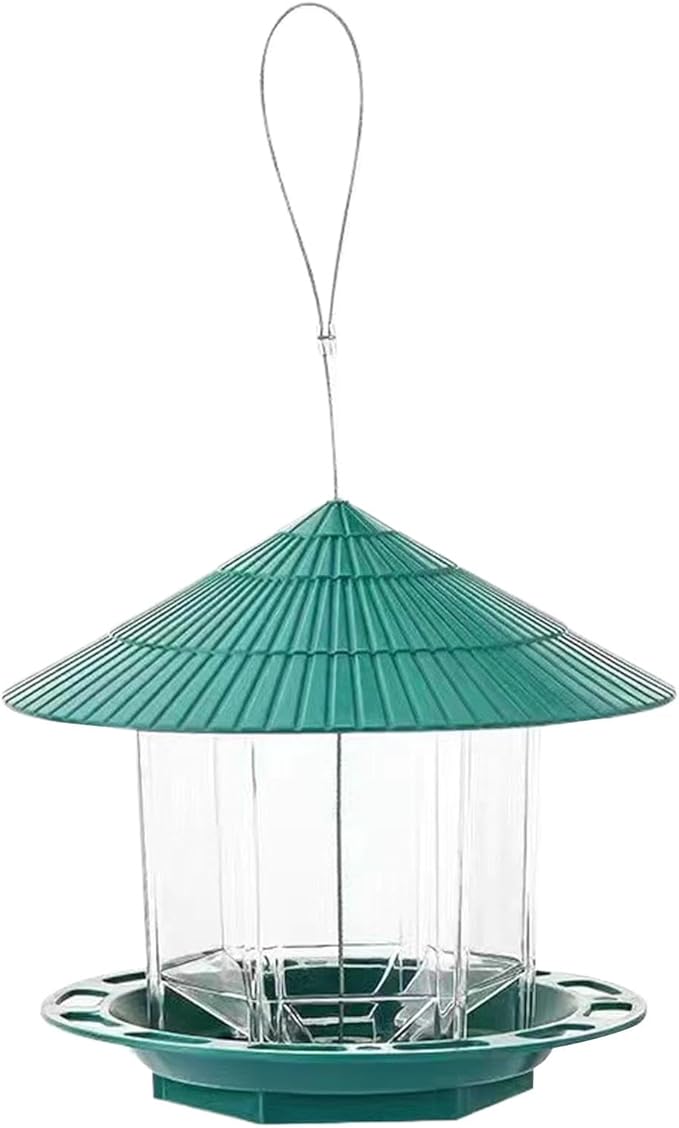 Bird Feeder Bird Feeder Garden Hanging Bird Feeder Parrot Feeding Box Automatic Feeder Bird Container Transparent Bird Feeder For Outdoor Birds Use