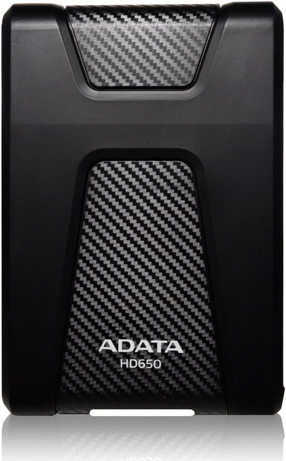ADATA Dashdrive HD650 Durable 1 TB USB 3.1 External Hard Drive - Black