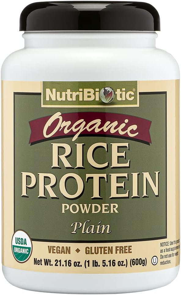 Nutribiotic Organic Vanilla Rice Protein - 21 oz tub