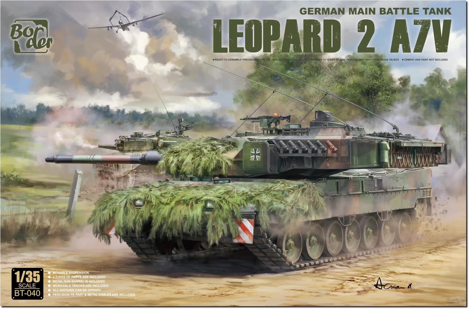 Border Model 1/35 Leopard 2 A7V Plastic Model Kit - BDM-BT040