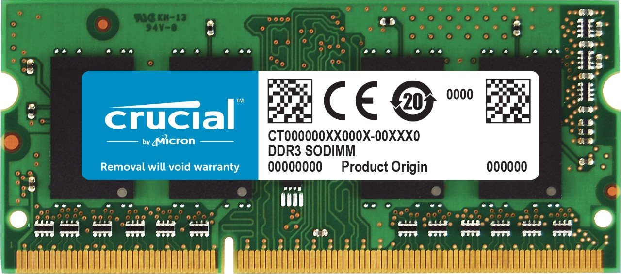 Crucial 2GB DDR3 1333 MT/s CL9 PC3-10600 SODIMM 204pin for Mac
