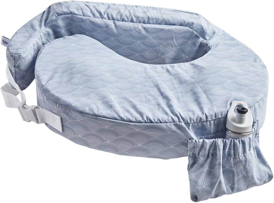 My Brest Friend Inflatable Travel Nursing Pillow for Breastfeeding, Bottlefeeding & Posture Support with Slipcover, Horizon