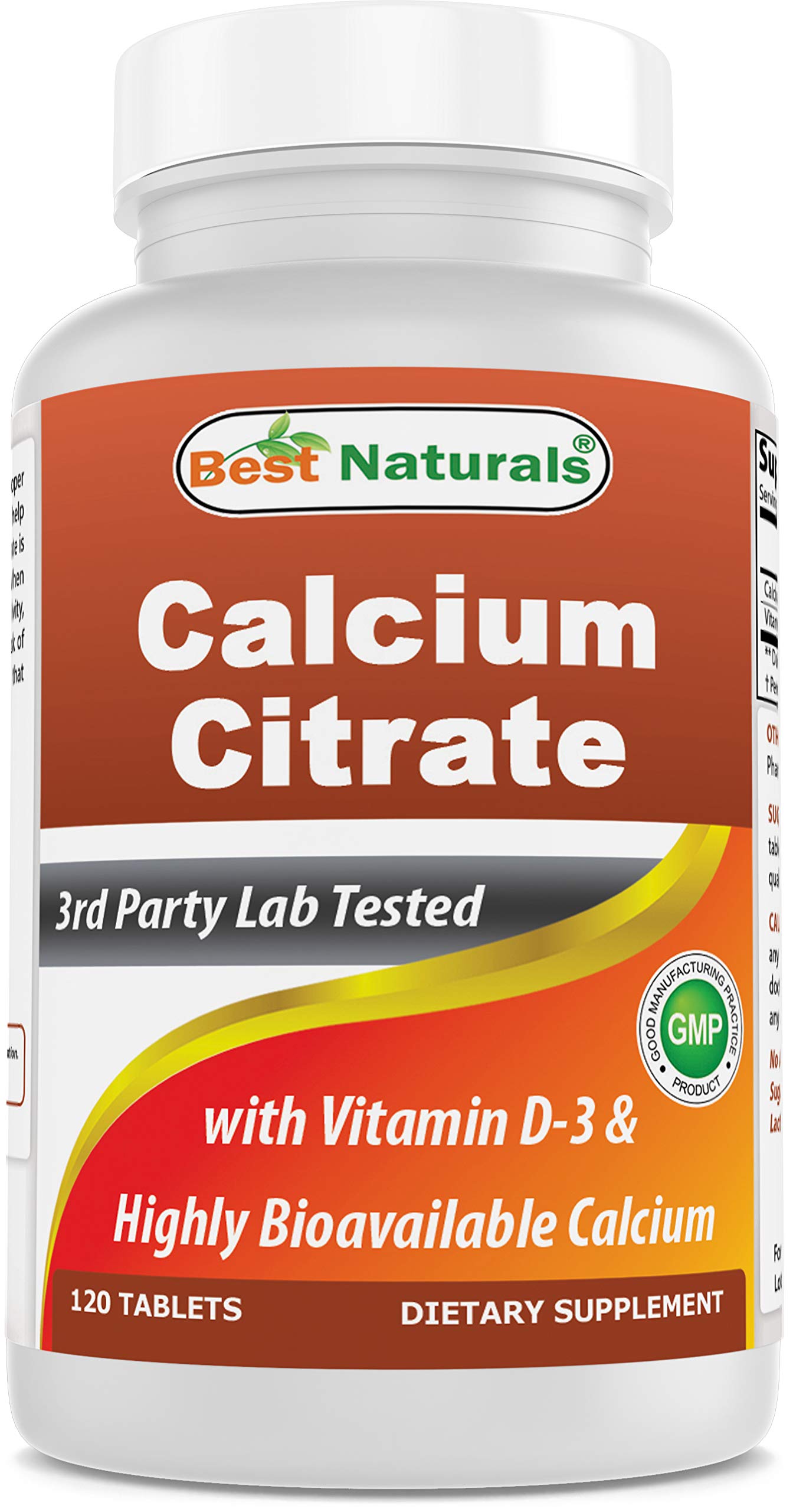 Best Naturals Calcium Citrate With Vitamin D-3 120 Tablets