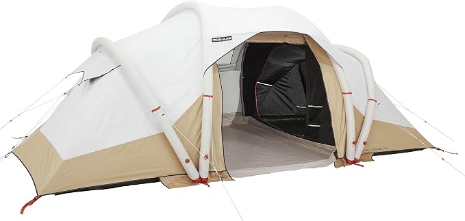 Decathlon Quechua Inflatable Camping Tent 4 Person - Air Seconds 4.2 Fresh & Black