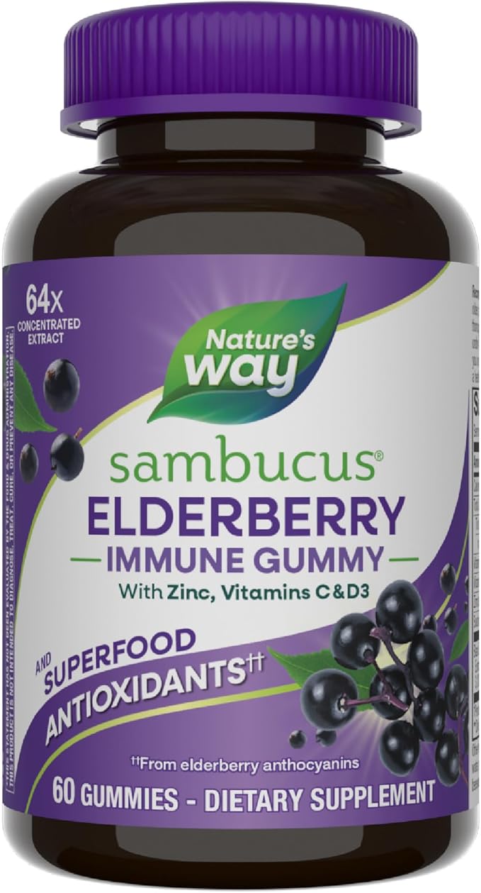 Nature's Way, Sambucus Elderberry, 60 Gummies