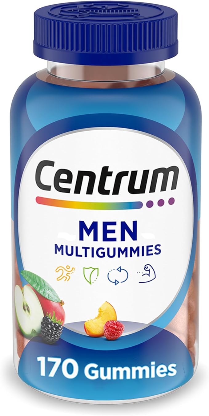 Centrum, Men Multigummies, Assorted Natural Fruit, 170 Gummies