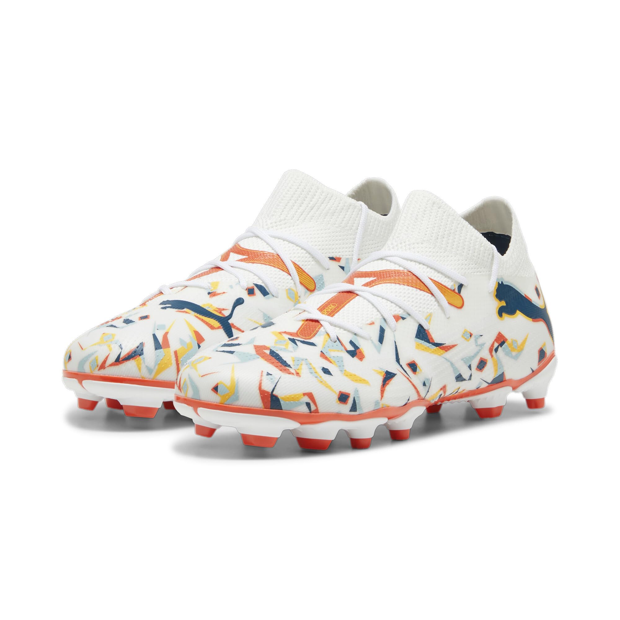 Puma Future 7 Match Creativity FG/AG Junior Soccer Cleats White/Ocean Tropic / 5.5
