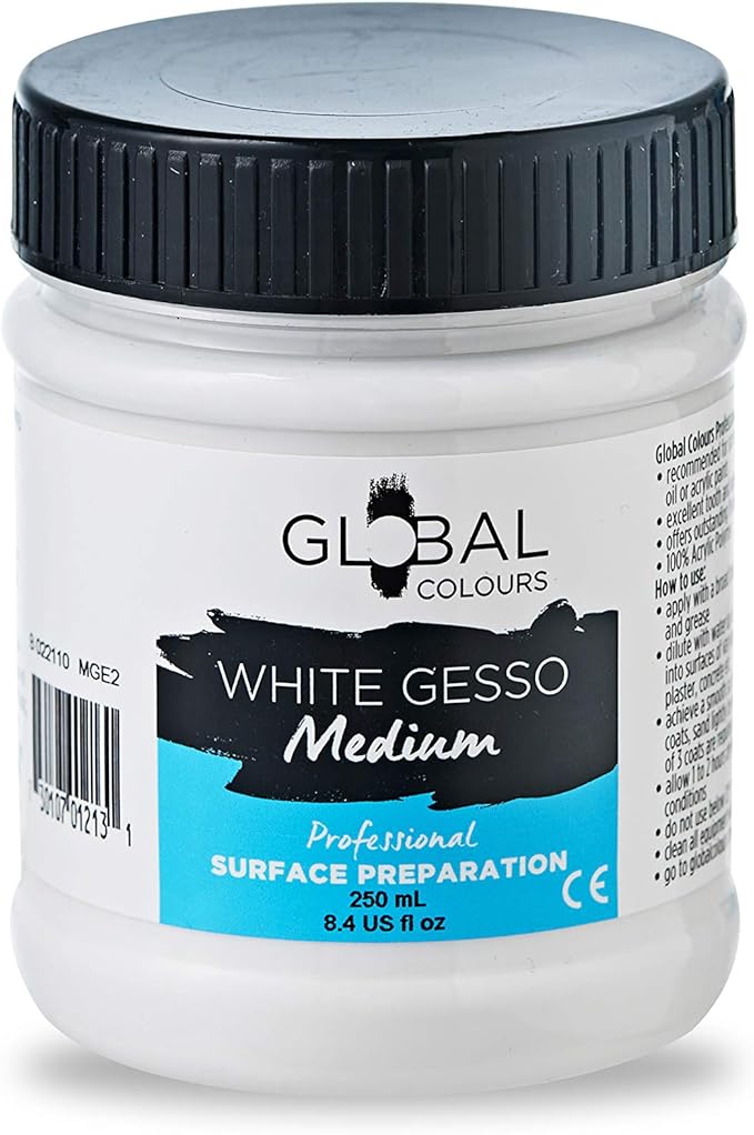 Gesso Primer White - 4 Litre | Global Colours Professional Mediums