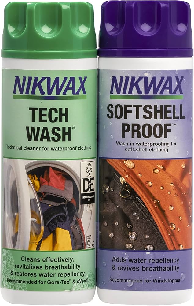 Nikwax Tech Wash/SoftShell Clean & Proof Twin Pack (300ml)