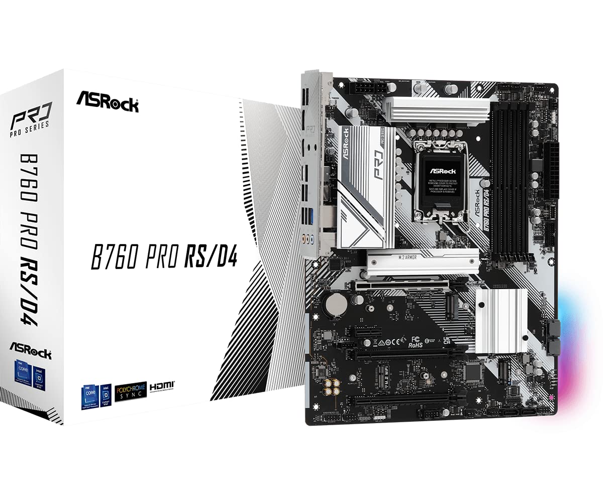 ASRock B760 Pro RS/D4 Intel B760 LGA 1700 ATX Hardware/Electronic