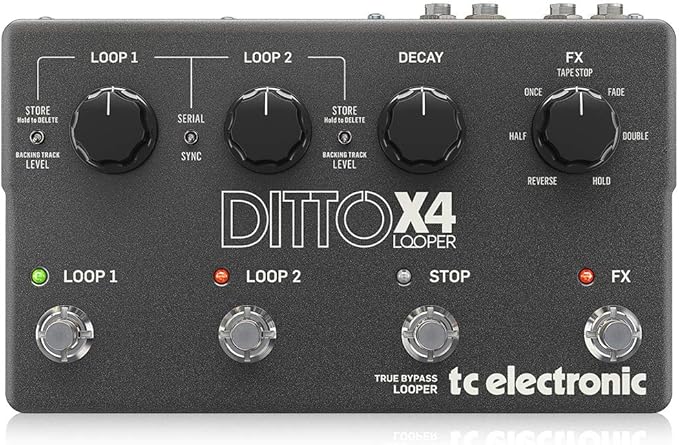 TC Electronic Ditto X4 Dual Track Looper Wth 7 Loop FX