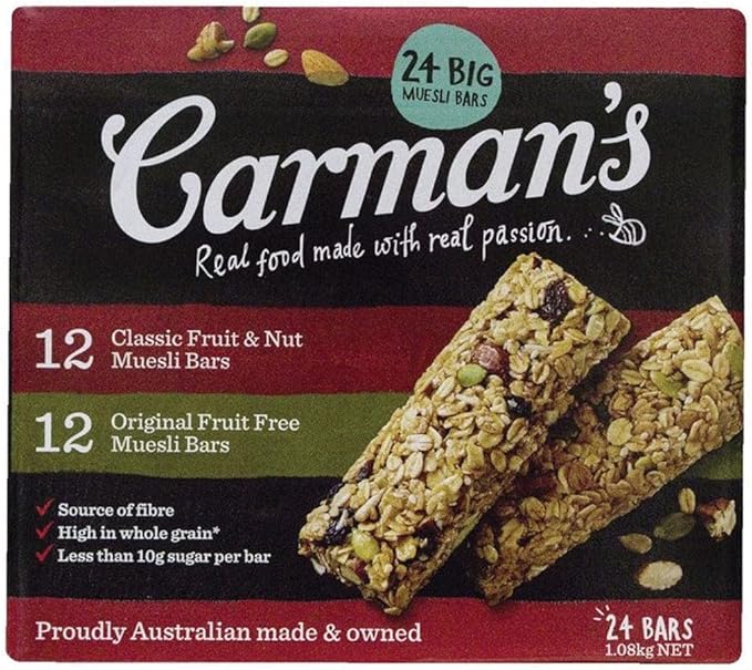 Carmans Muesli Bars Original & Classic 24 Pack