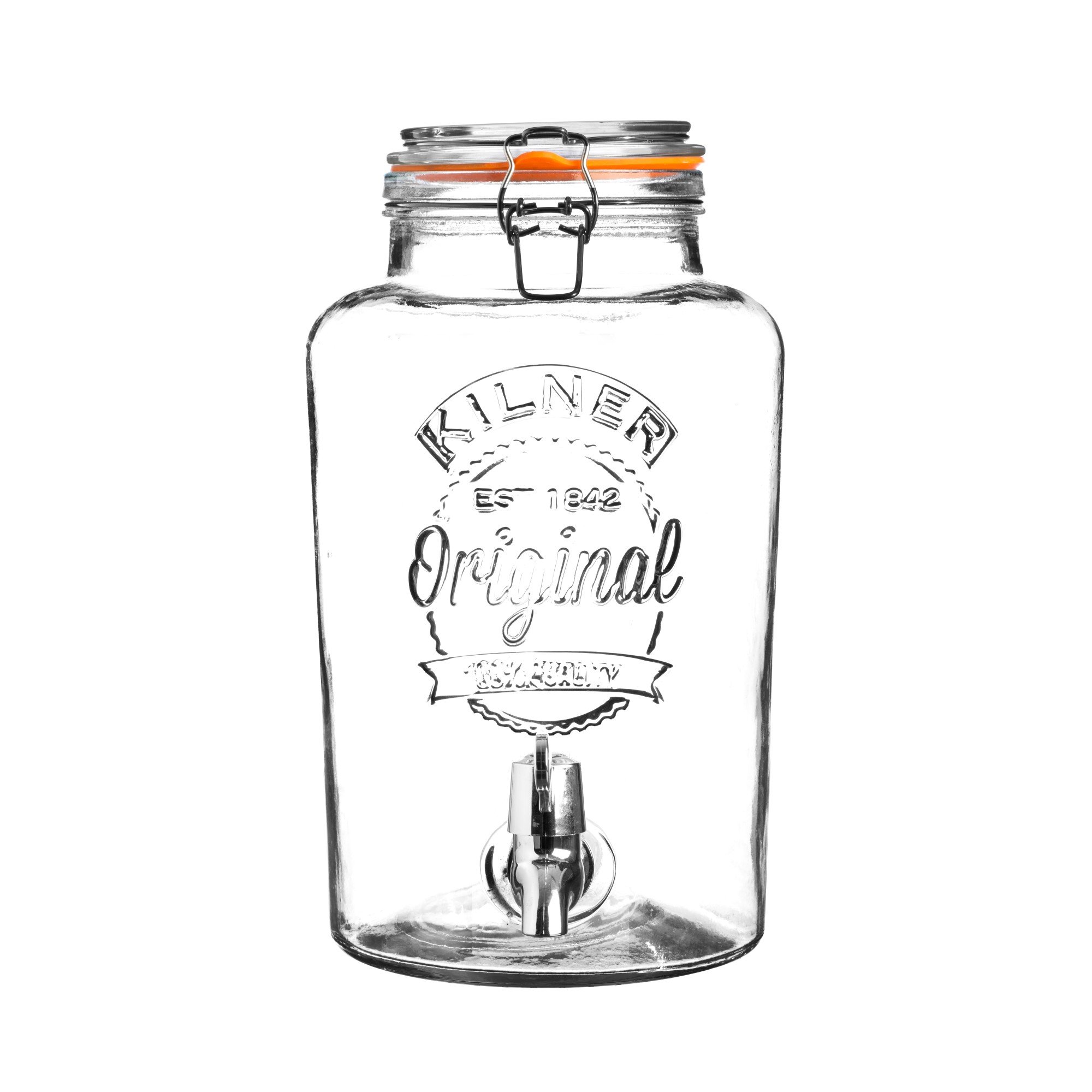 Kilner - Clip Top Round Drinks Dispenser 5 Litre