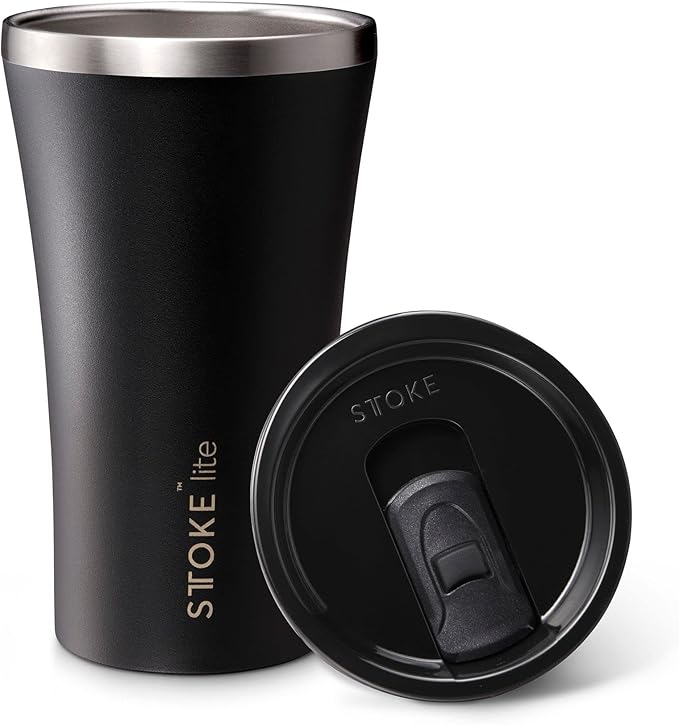 STTOKE Ceramic Reusable Coffee Cup 350ml (12oz) Slated Grey