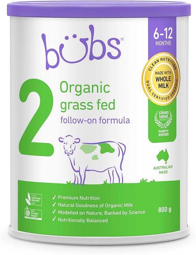Bubs Organic Grass FED Follow On Formula Stage 2 800g