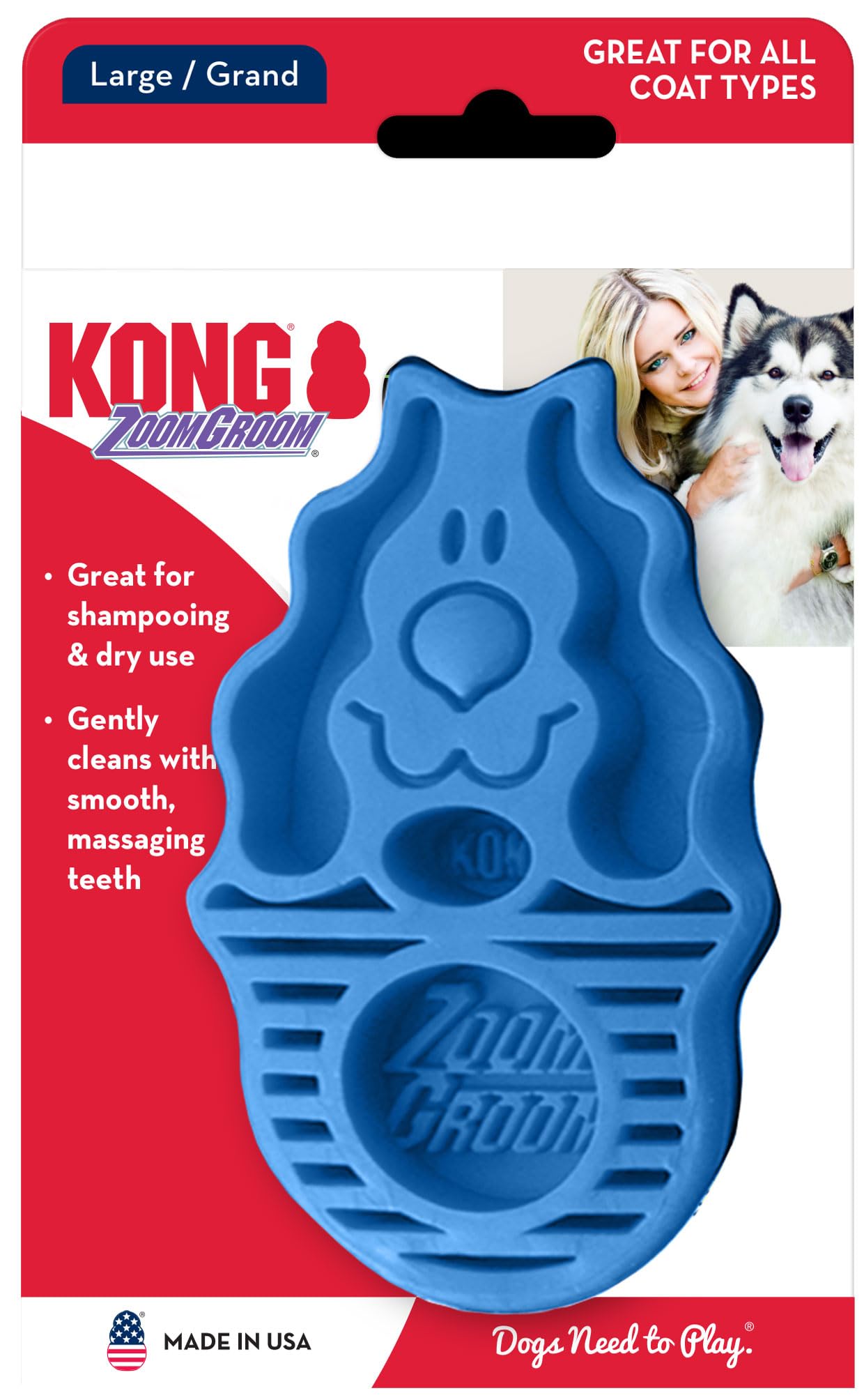 Kong Dog ZoomGroom Boysenberry