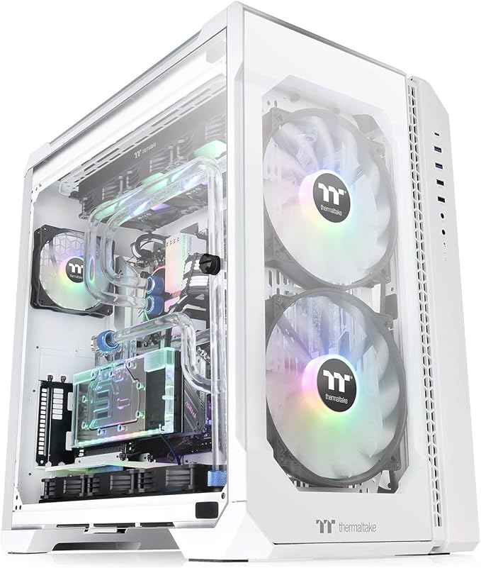 Thermaltake View 51 ARGB Mid-Tower Case - White Tempered Glass