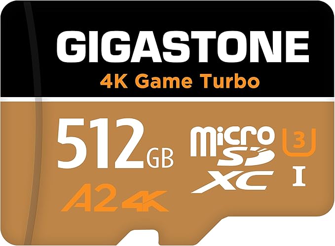 [5-Yrs Free Data Recovery] Gigastone 512GB Micro SD Card, 4K Game