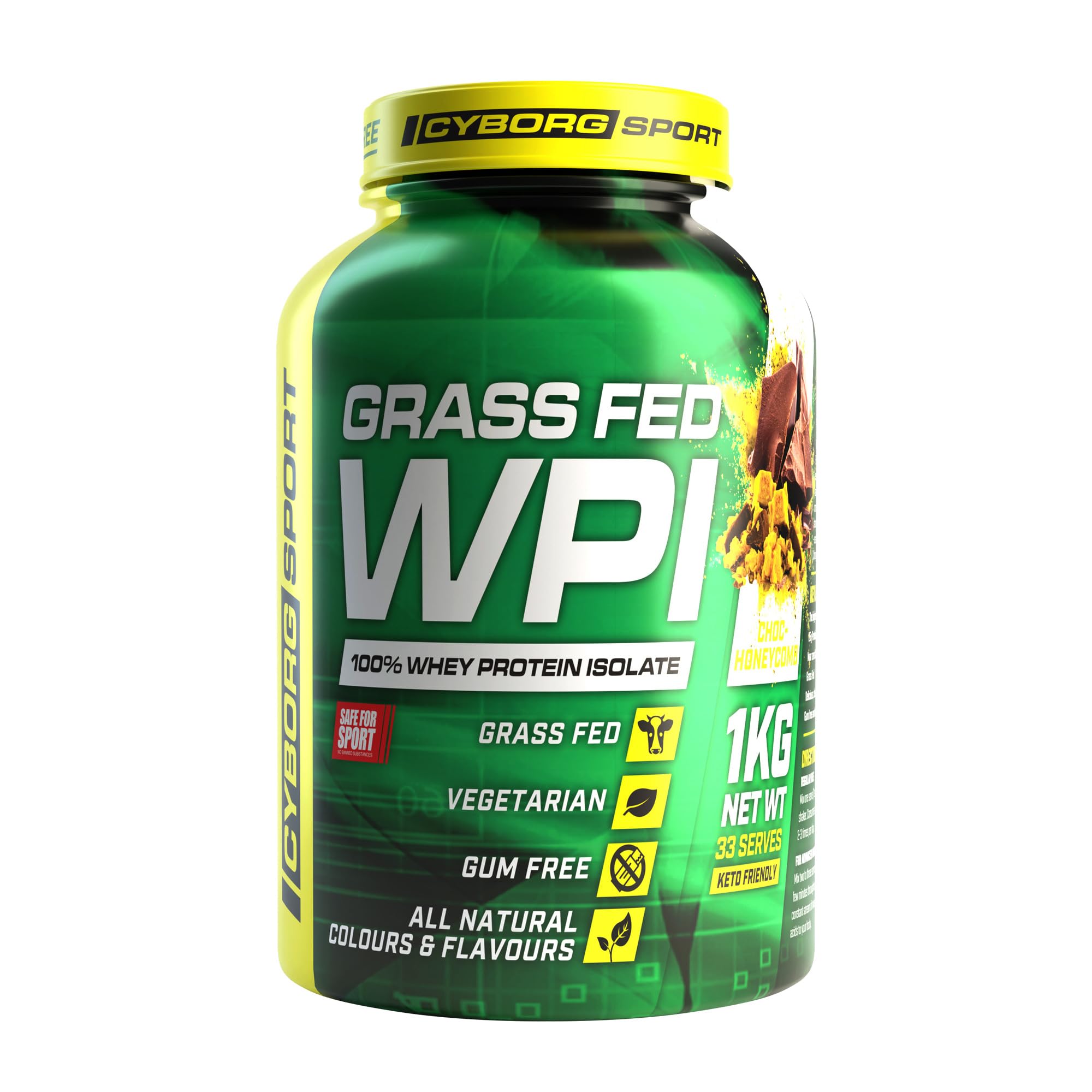 Cyborg Sport Grass FED WPI - 1 kg - Choc-Honeycomb
