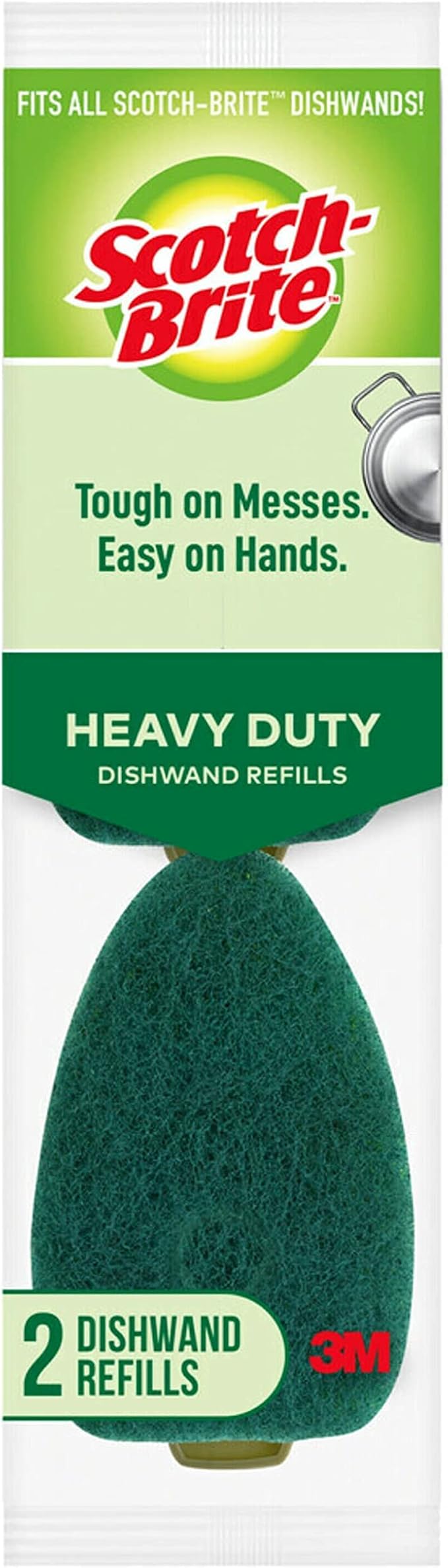 Scotch-Brite Heavy Duty Dishwand Refills, Fits All Scotch-Brite Dishwands, 2 Refills