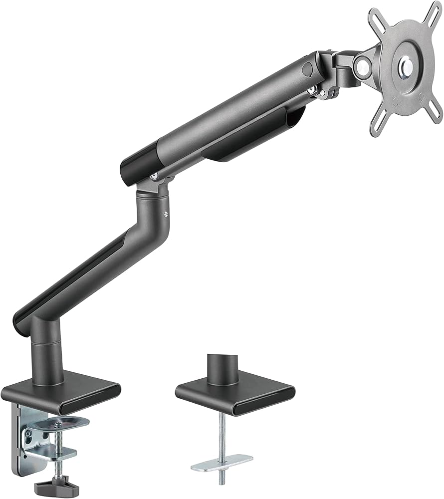 Brateck Single Monitor Premium Slim Aluminum Spring-Assisted Monitor Arm Fix Most 17"-32"