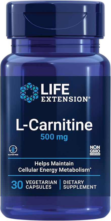 Life Extension L-Carnitine, 500 mg, 30 vcaps