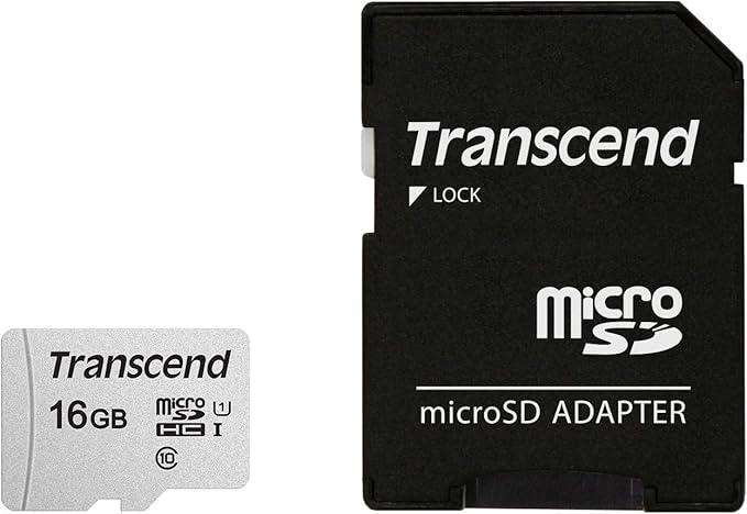 Transcend: 16GB 300s Class 10 UHS-I microSDHC Card