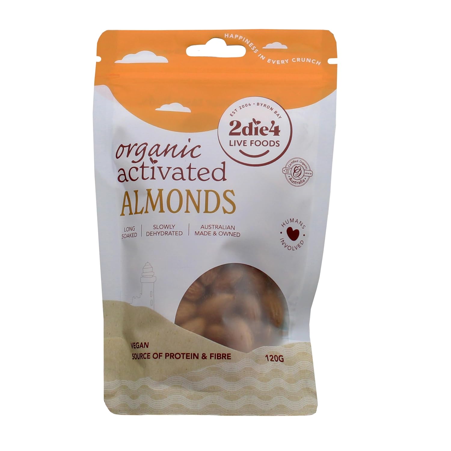 2Die4 Live Foods Activated Organic Almonds 120 G