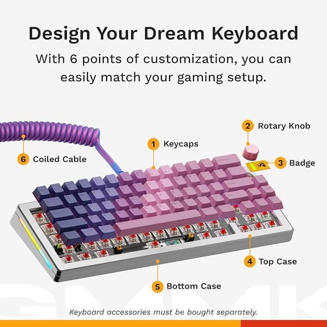 Glorious GMMK 3 Pro 65 Barebones Wired Keyboard Silver