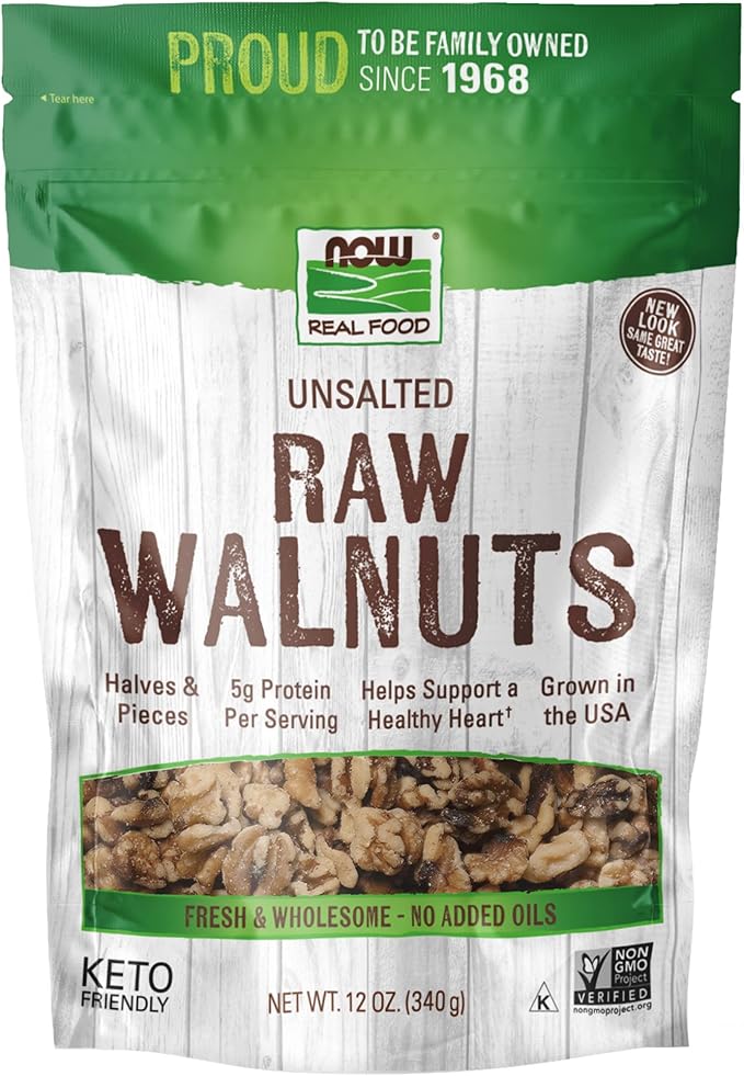 Now Foods Raw Walnuts, 12 oz