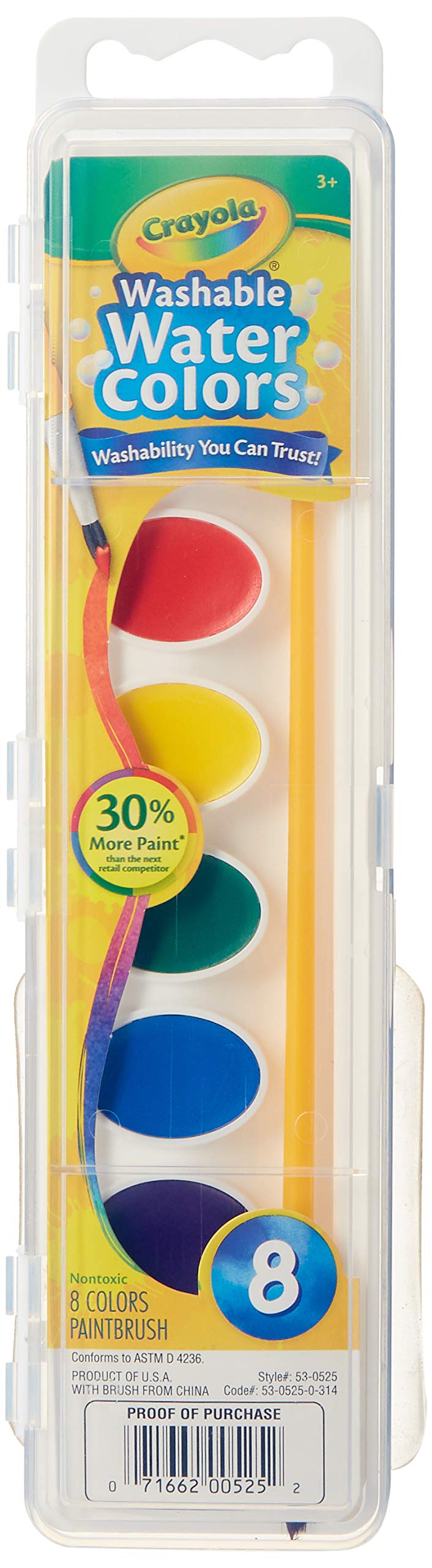 Crayola Washable Watercolors 8 Colors