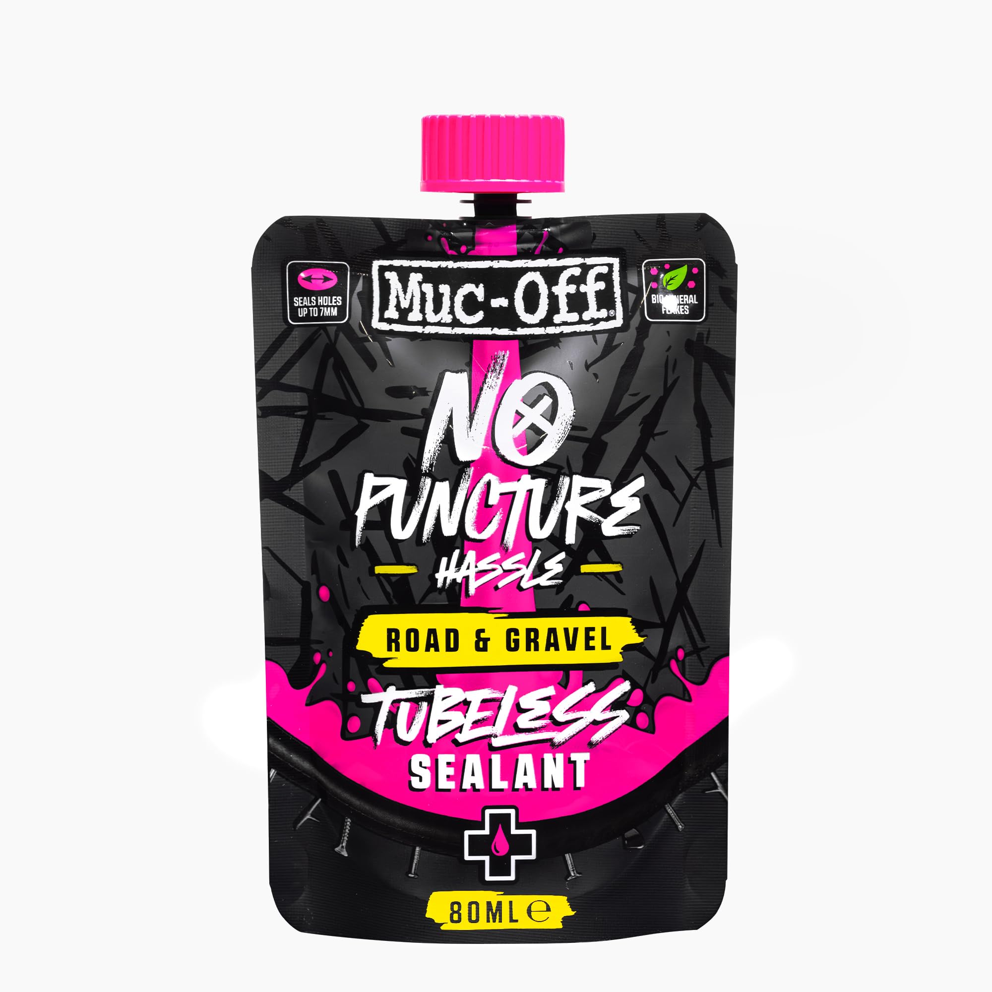 Muc-Off No Puncture Hassle Road & Gravel Tubeless Sealant 80ml #21041