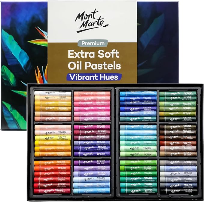 Mont Marte Premium Extra Soft Oil Pastels Vibrant Hue 72pc