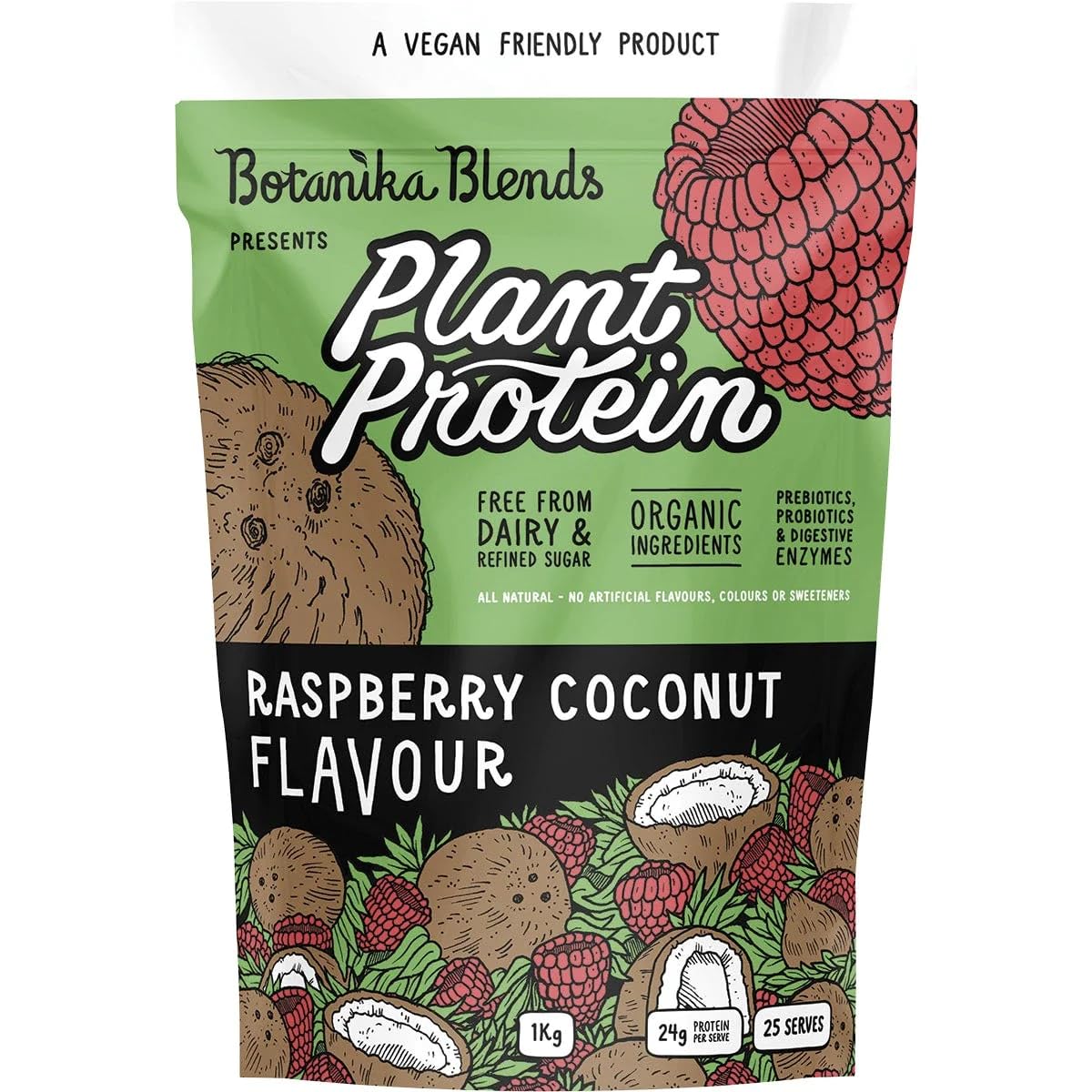 Botanika Blends Plant Protein - 1kg - Raspberry Coconut