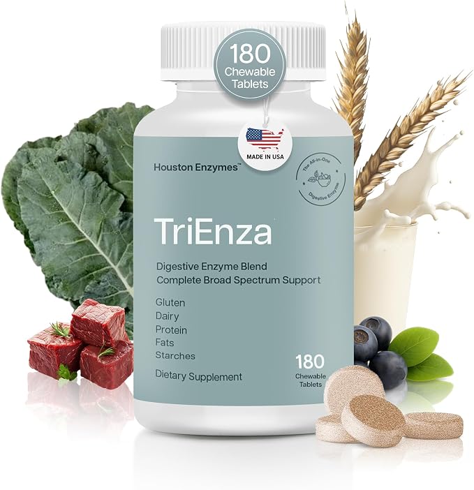 Houston Enzymes TriEnza Enzyme For Digestive Intolerances 180 Capsules