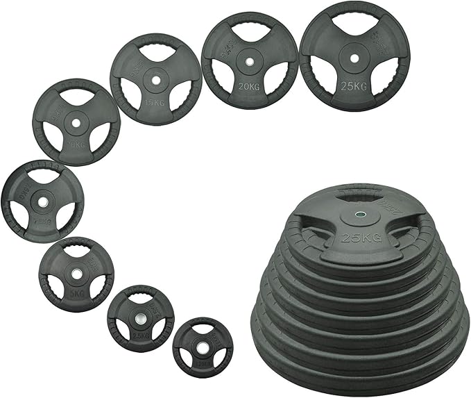 Total 15kg Standard Rubber Coated Weight Plates - 7.5kg x 2