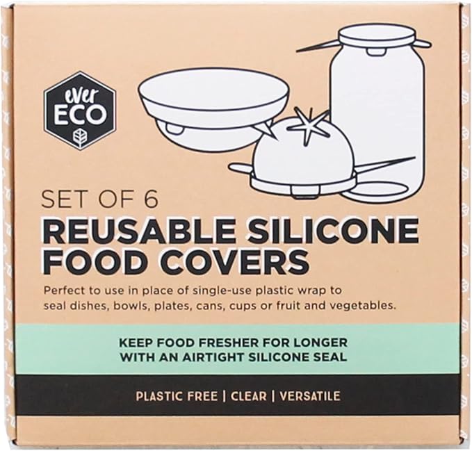 Ever Eco Reusable Silicone Food Covers - 6 Pack