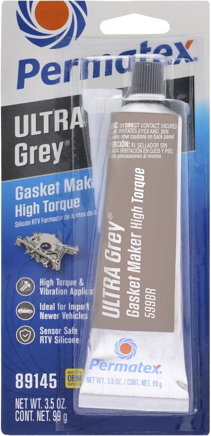 Permatex 89145 Ultra Grey High Torque RTV Silicone Gasket Maker 99g