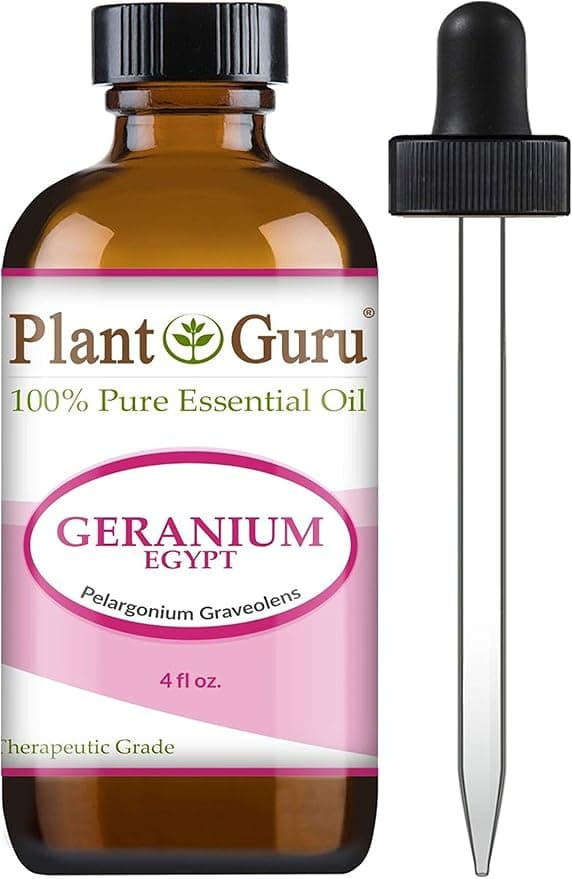 Plant Guru Geranium Egypt Essential Oil 4 oz 100% Pure Undiluted Therapeutic GRADE.