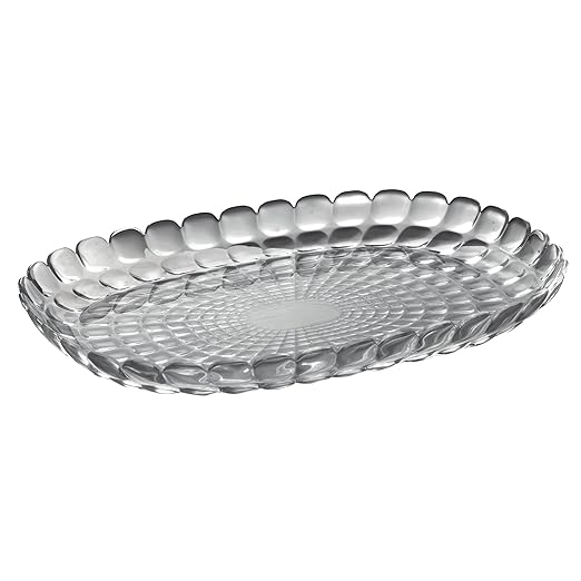 Guzzini Tiffany 45cm Plastic Rectangle Serving Tray/Plate Large Platter White