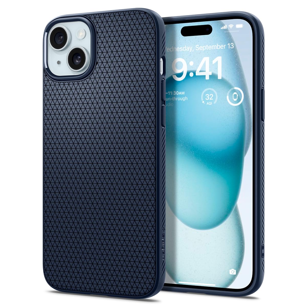 SPIGEN Liquid Air Case for iPhone 15 Plus [Colour:Navy Blue]