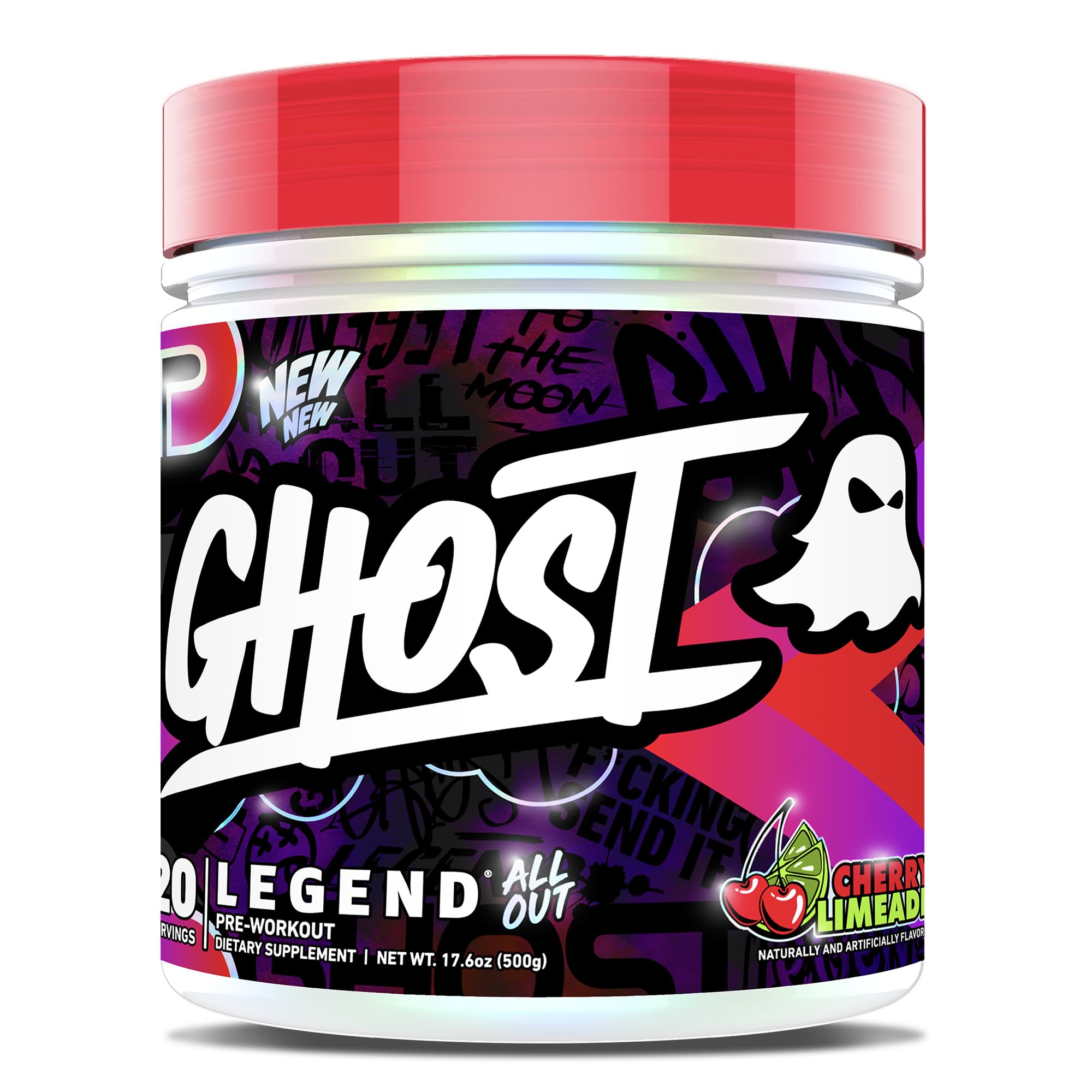 Ghost Legend All Out V2 | Cherry Limeade Pre-Workout 20 Servings / Cherry Limeade