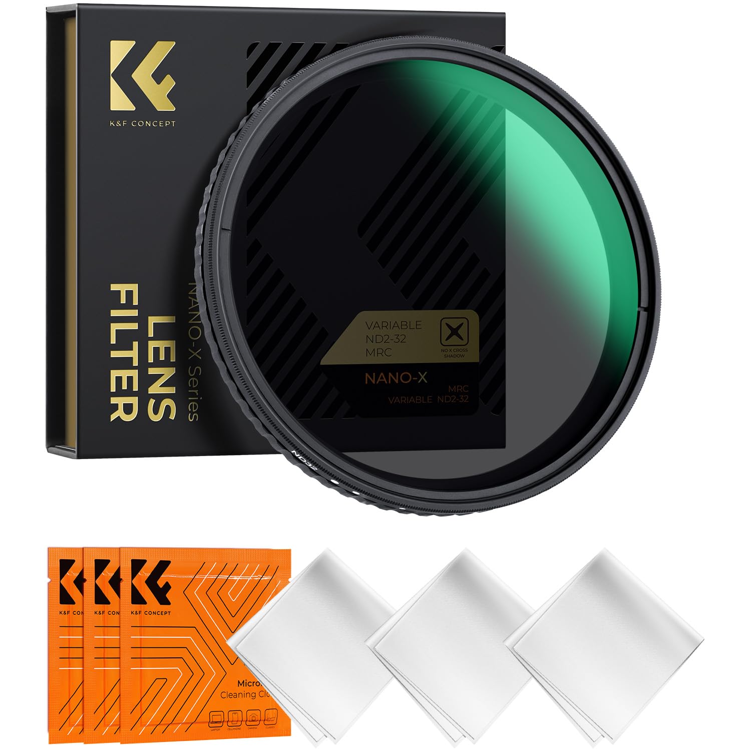 K&F Concept 40.5mm Variable ND Filter ND2-32 Adjustable Fader Neutral Density ND2 - ND32 Filter, No Spot x Black x Issue, MRC 28-Layer, Ultra Slim, W