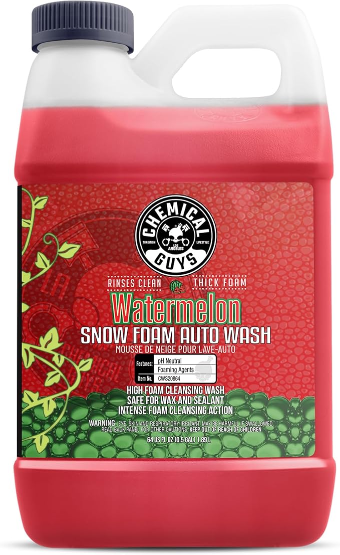 Chemical Guys CWS20864 Watermelon Snow Foam Car Wash Soap (Works with Foam Cannons, Foam Guns or Bucket Washes) For Cars, Trucks, Motorcycles, Rvs &